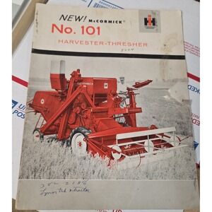 Vintage McCormick No 101 Harvester Thresher Brochure International Harvester